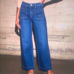 Women's Blue Wide-Leg Jeans